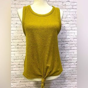 MADEWELL WOMENS L. FRONT KNOT TANK TOP COLOR OLIVE GREEN.